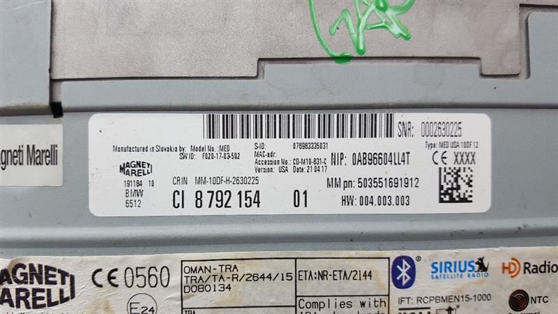 BMW 330i GT 17 AM-FM-CD-receiver, 1 DIN Radio Audio - Gardner Auto Parts